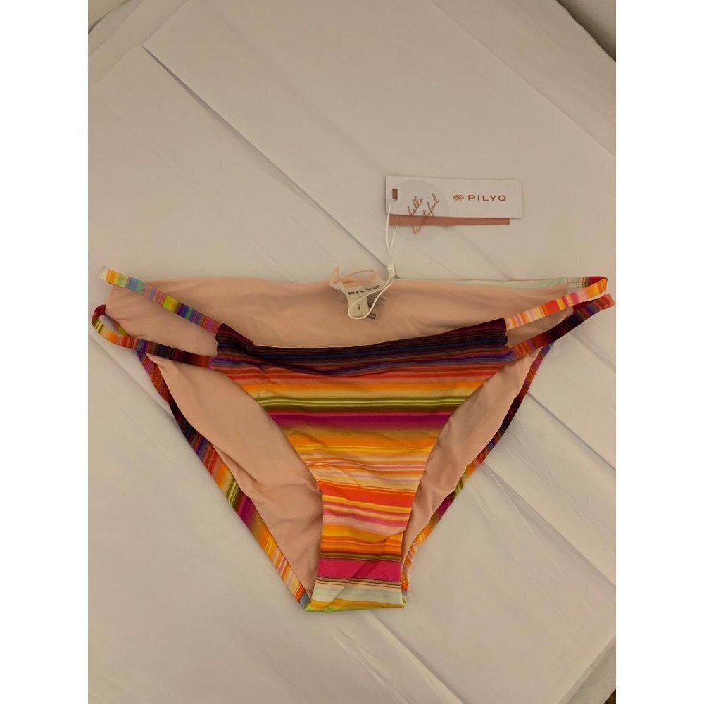 Pilyq Sunset Reversible Gemini Full Bikini Bottom NEW S